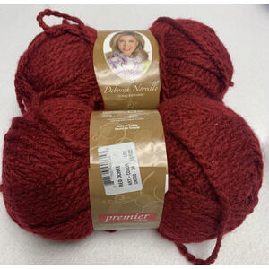 2 Skeins Premier Yarn Deborah Norville Serenity Chunky DN700-34 Red Ochre 109 Yd